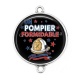 Connecteur Cabochon Argent - un pompier formidable