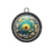 Pendentif Cabochon Argent - pissenlit