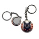 Porte clés - chat noir coquelicot