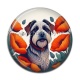 Cabochon Résine - chien coquelicot
