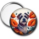 Miroir de poche - chien coquelicot