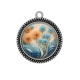 Pendentif Cabochon Argent - pissenlit