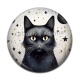 Cabochon Résine - chat noir cosmos