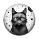 Cabochon Résine - chat noir cosmos