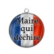 Pendentif Cabochon Argent - maire qui déchire