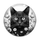Cabochon Verre - chat