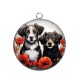 Pendentif Cabochon Argent - chien