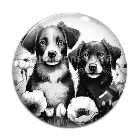 Cabochon Verre - chien
