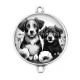 Connecteur Cabochon Argent - chien