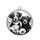 Pendentif Cabochon Argent - chien