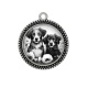 Pendentif Cabochon Argent - chien