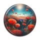 Cabochon Résine - coquelicot