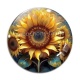 Cabochon Verre - tournesol