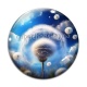 Cabochon Verre - pissenlit