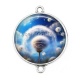 Connecteur Cabochon Argent - pissenlit