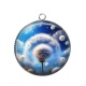 Pendentif Cabochon Argent - pissenlit