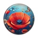 Cabochon Résine - coquelicot