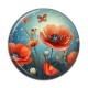Cabochon Résine - coquelicot