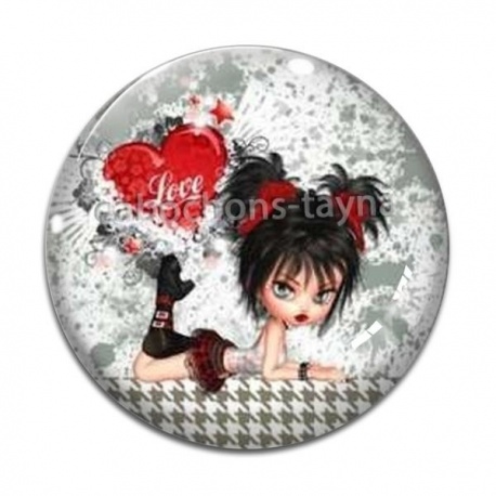 Cabochon Verre - fille