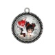 Pendentif Cabochon Argent - fille