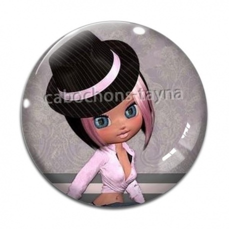 Cabochon Verre - fille