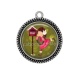 Pendentif Cabochon Argent - petite fille