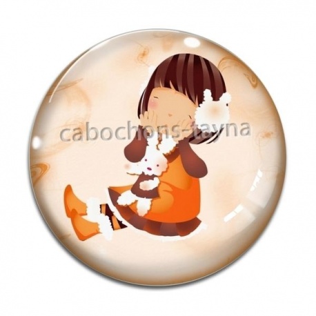 Cabochon Verre - petite fille