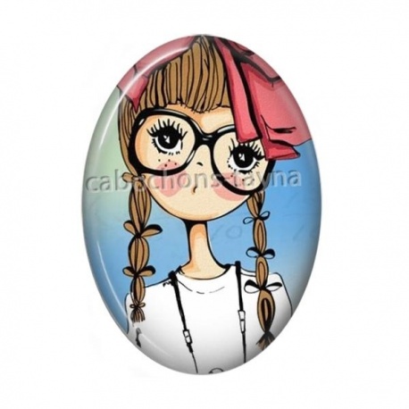 Cabochon Résine Ovale - fille