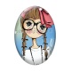Cabochon Verre Ovale - fille