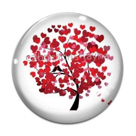 Cabochon Verre - arbre de vie
