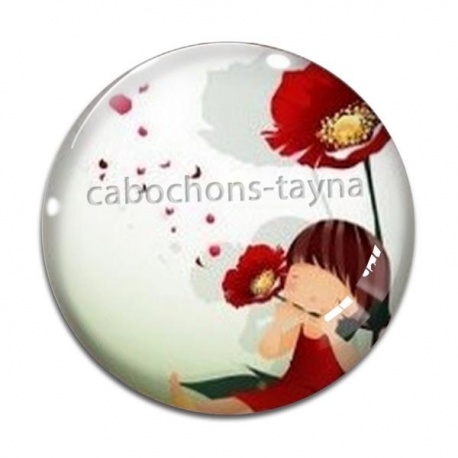 Cabochon Verre - petite fille
