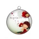 Pendentif Cabochon Argent - petite fille