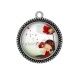Pendentif Cabochon Argent - petite fille