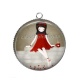 Pendentif Cabochon Argent - petite fille