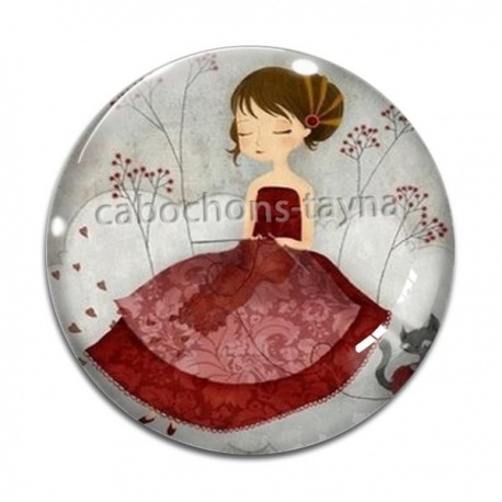Cabochon Verre - fille