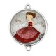 Connecteur Cabochon Argent - fille