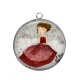 Pendentif Cabochon Argent - fille