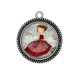 Pendentif Cabochon Argent - fille