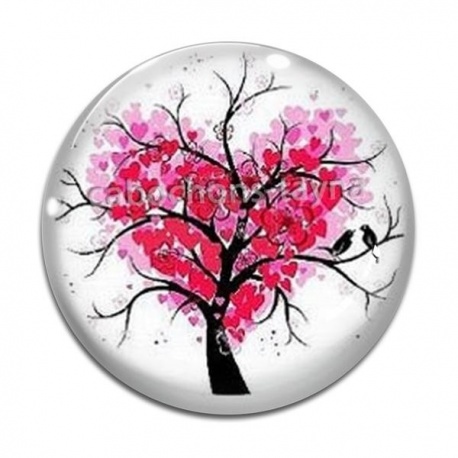 Cabochon Verre - arbre de vie