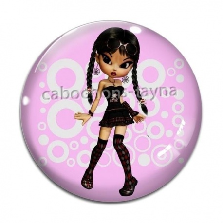 Cabochon Verre - petite fille