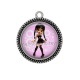 Pendentif Cabochon Argent - petite fille