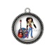 Pendentif Cabochon Argent - fille