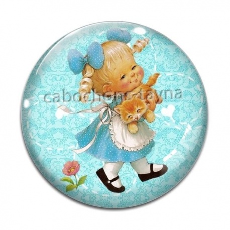 Cabochon Verre - petite fille
