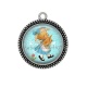 Pendentif Cabochon Argent - petite fille