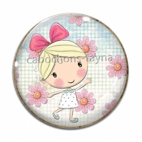 Cabochon Verre - petite fille