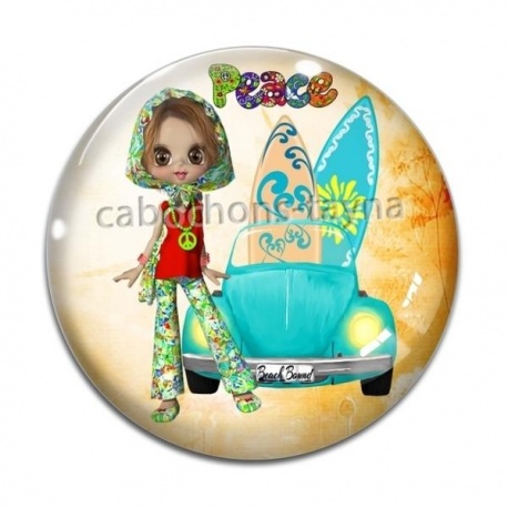 Cabochon Verre - petite fille