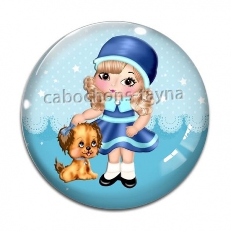 Cabochon Verre - petite fille