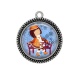 Pendentif Cabochon Argent - petite fille