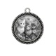 Pendentif Cabochon Argent - chat