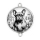 Connecteur Cabochon Argent - chien